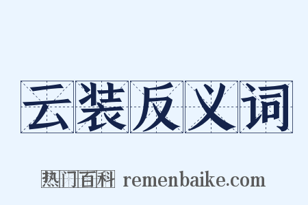 云装反义词是什么意思的图片
